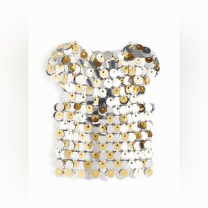 Rabanne H&M Sequin-Disc Top NEW SIZE M
